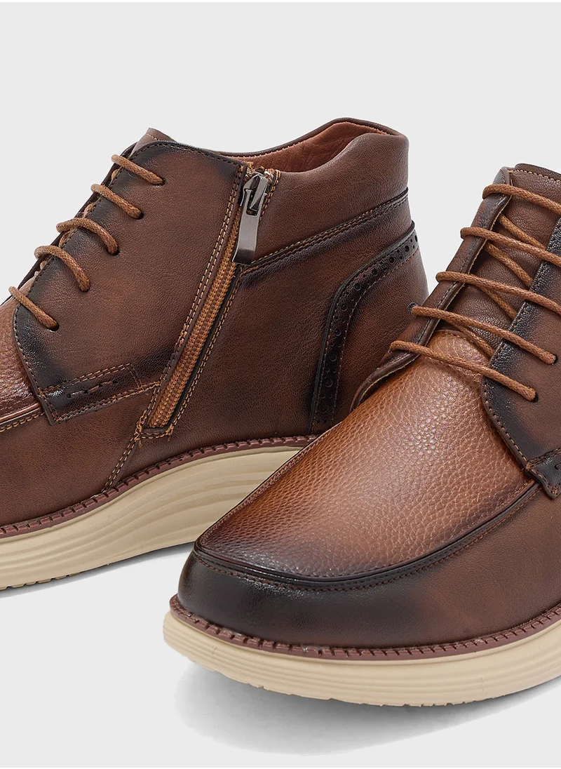روبرت وود Light Weight Casual Moc Toe Boots