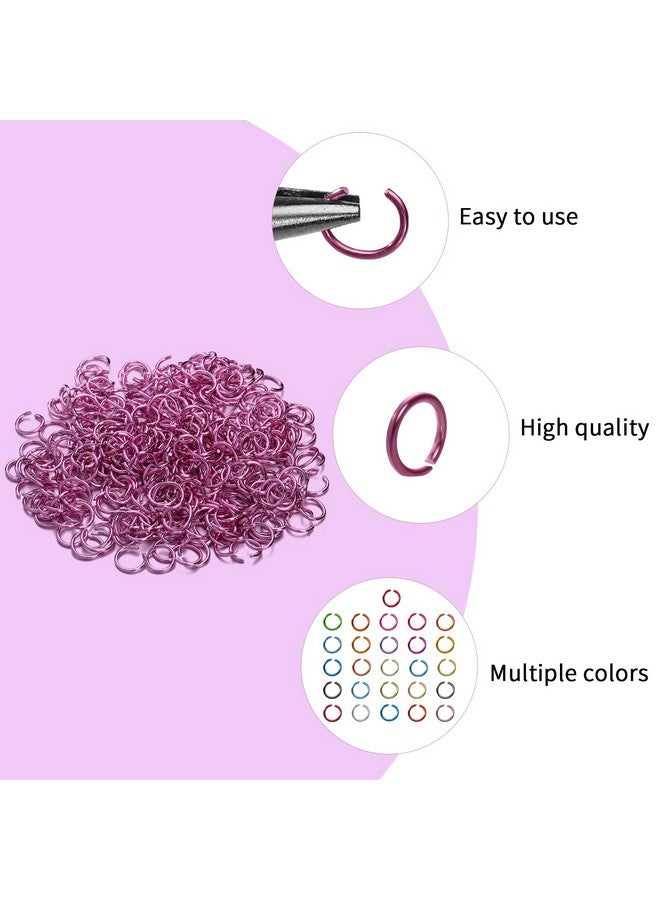 Mtlee 7800 Pieces Jump Rings Chainmail Rings 26 Colors 6Mm Open Aluminum Colored Jump Rings For Choker Necklaces Bracelet Jewelry Making Diy Craft - Image 3