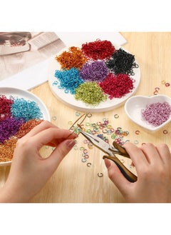 Mtlee 7800 Pieces Jump Rings Chainmail Rings 26 Colors 6Mm Open Aluminum Colored Jump Rings For Choker Necklaces Bracelet Jewelry Making Diy Craft  - Image 4