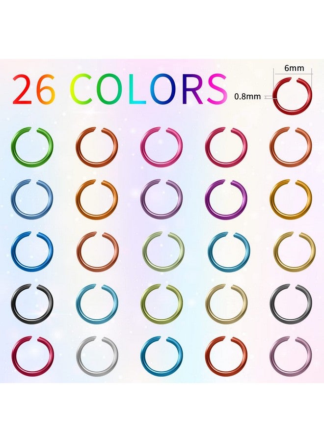 Mtlee 7800 Pieces Jump Rings Chainmail Rings 26 Colors 6Mm Open Aluminum Colored Jump Rings For Choker Necklaces Bracelet Jewelry Making Diy Craft - Image 5