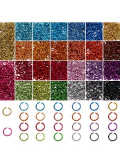 Mtlee 7800 Pieces Jump Rings Chainmail Rings 26 Colors 6Mm Open Aluminum Colored Jump Rings For Choker Necklaces Bracelet Jewelry Making Diy Craft  - Image 2