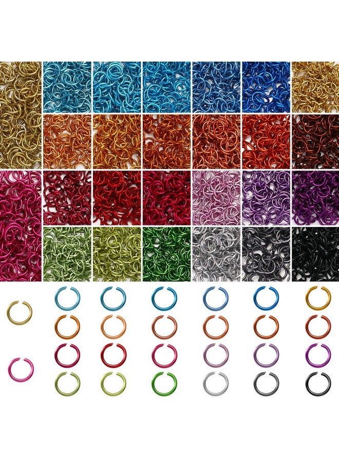 Mtlee 7800 Pieces Jump Rings Chainmail Rings 26 Colors 6Mm Open Aluminum Colored Jump Rings For Choker Necklaces Bracelet Jewelry Making Diy Craft - Image 2