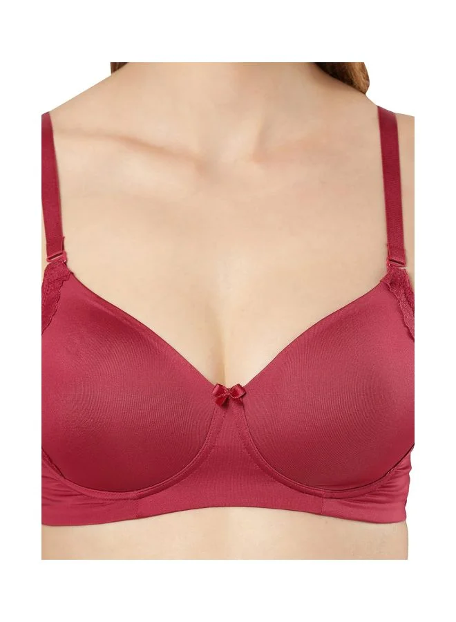 Jockey Anemone 1816 Women Wire free Padded Soft Touch Microfiber Nylon Elastane Stretch Full Coverage Lace Styling Multiway T Shirt Bra for Women | Best Price UAE