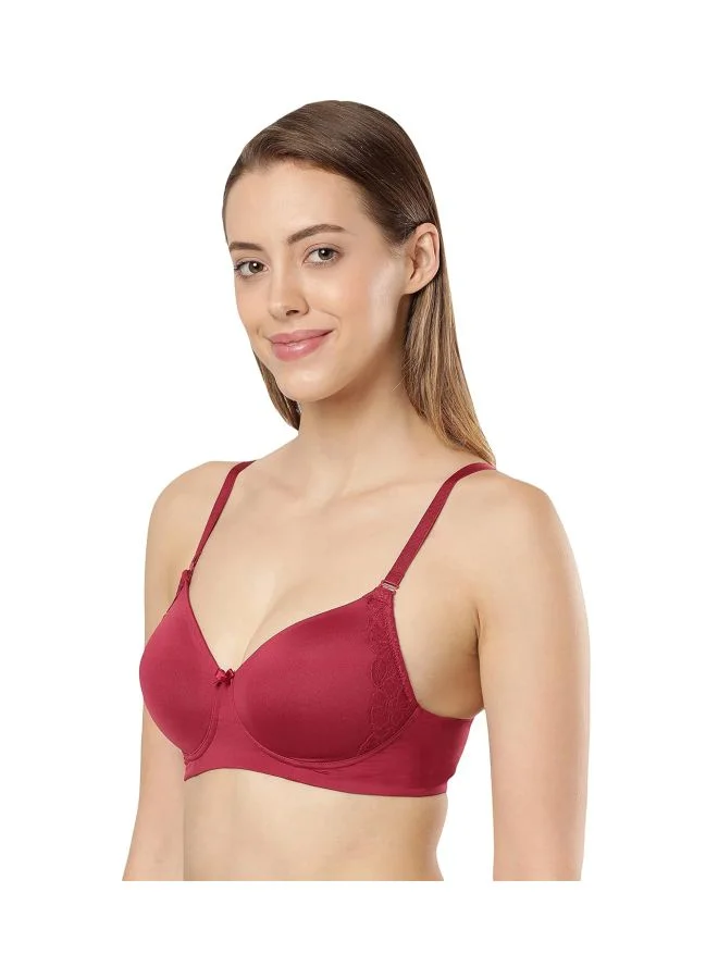 Jockey Anemone 1816 Women Wire free Padded Soft Touch Microfiber Nylon Elastane Stretch Full Coverage Lace Styling Multiway T Shirt Bra for Women | Best Price UAE