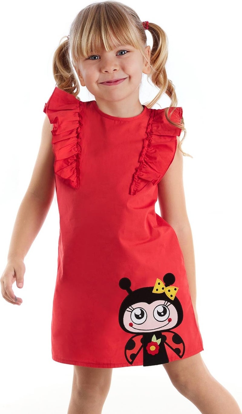 Denokids Ruffled Red Dress  - Image 1