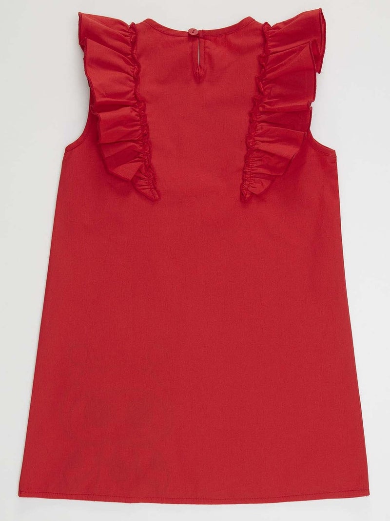 Denokids Ruffled Red Dress  - Image 4