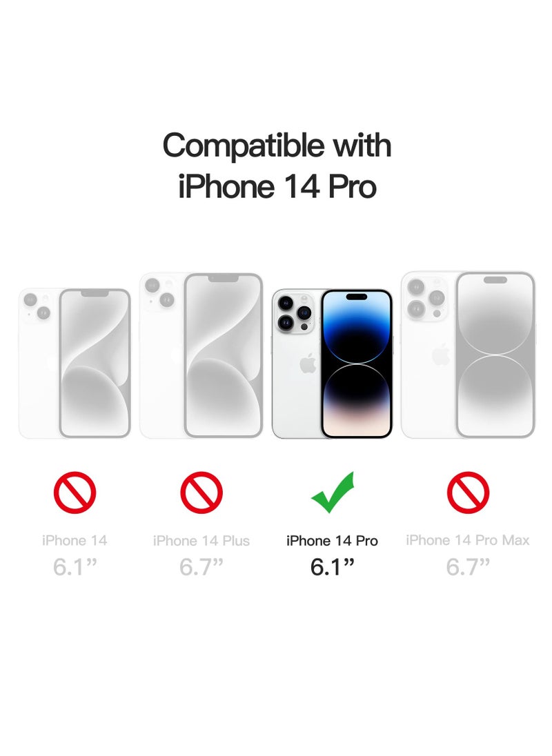 Houmt iPhone 14 Pro Case Liquid Silicone Case Soft Gel Rubber 2Pack iPhone 14 Pro Screen Protector Anti Scratch Inside Microfiber Lining Shockproof Protective Cover for iPhone 14 Pro  - Image 2