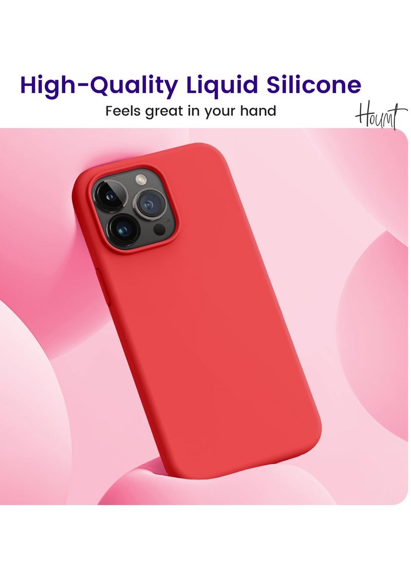 Houmt iPhone 14 Pro Case Liquid Silicone Case Soft Gel Rubber 2Pack iPhone 14 Pro Screen Protector Anti Scratch Inside Microfiber Lining Shockproof Protective Cover for iPhone 14 Pro  - Image 3