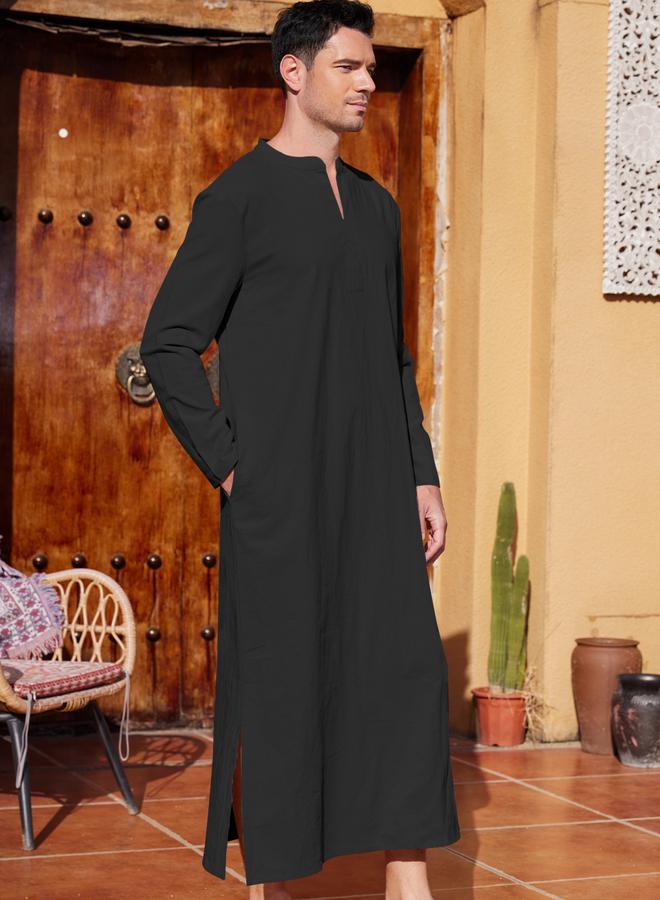Take Two Take Two Solid V-Neck Long Sleeve Robe  - Image 4