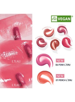 BBI@ BBIA Bbia L’Eau Tint - Glossy & Glow Lip Stain, Watery Lip Tint, Non-Sticky, High Shine Finish, Long-Lasting, Moisturizing, Lightweight, Natural, Daily Use, Vegan, Korean Lip Makeup (07 Peach L'Eau)  - Image 3