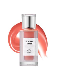 Bbia L’Eau Tint - Glossy & Glow Lip Stain, Watery Lip Tint, Non-Sticky, High Shine Finish, Long-Lasting, Moisturizing, Lightweight, Natural, Daily Use, Vegan, Korean Lip Makeup (07 Peach L'Eau)