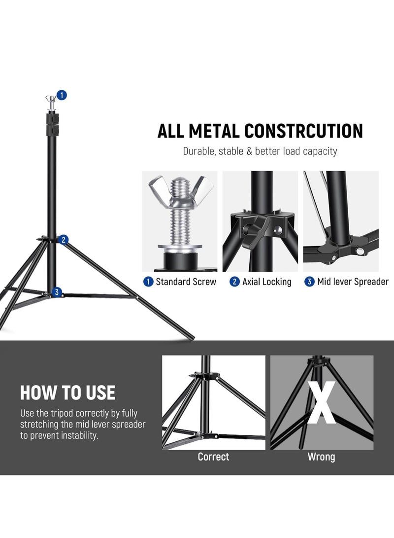 GUDOO Backdrop Stand 260*300 cm Photo Studio Adjustable Background Stand Support Kit with 2 Crossbars 6 Backdrop Clamps 2 Sandbags and Carrying Bag for Parties Events Decoration  - Image 5