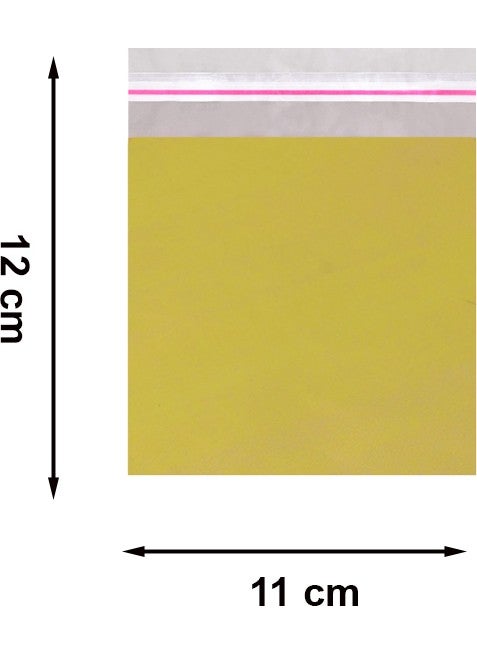 Repro Design - 11x12 Gold 100 Pieces Adhesive Metalized Gift Bag Metallic Gold Gift Packaging Package - Image 1