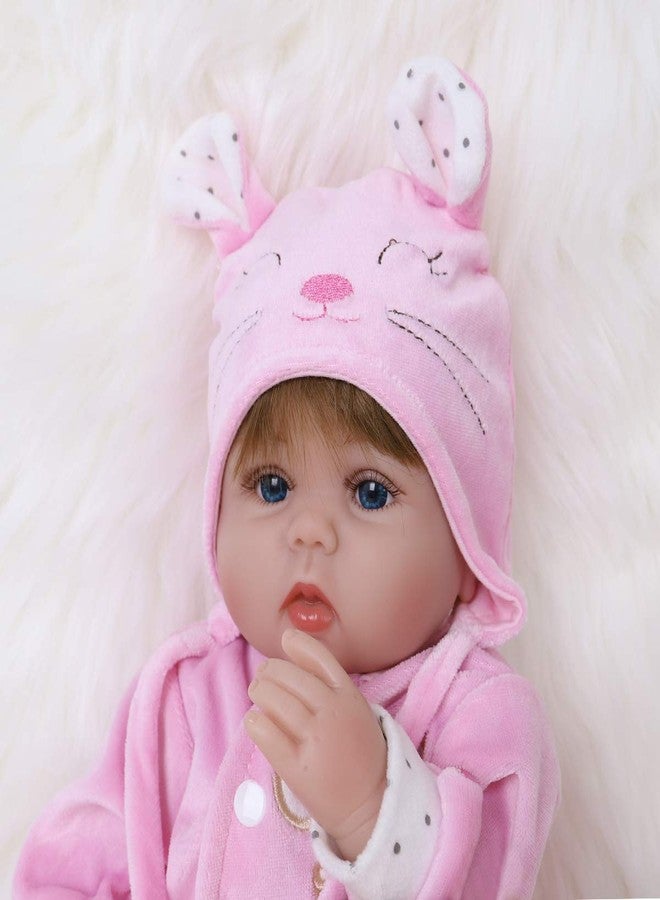 ENADOLL Reborn Baby Doll Realistic Silicone Vinyl Pink Mouse Baby 16 inch Weighted Soft Body Lifelike Doll Gift Set for Ages 3+(Pink Mouse) - Image 2