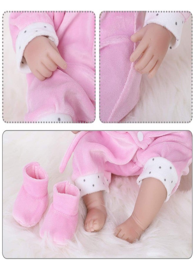 ENADOLL Reborn Baby Doll Realistic Silicone Vinyl Pink Mouse Baby 16 inch Weighted Soft Body Lifelike Doll Gift Set for Ages 3+(Pink Mouse) - Image 5