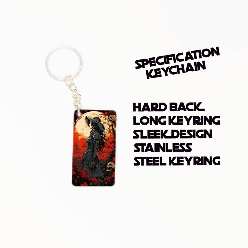 OUTFITQUE OUTFITQUE Premium (Pack of 2) Anime-312 Printed Long Keychain For Bike, Scooty, Car, MDF Keyholder - Image 3