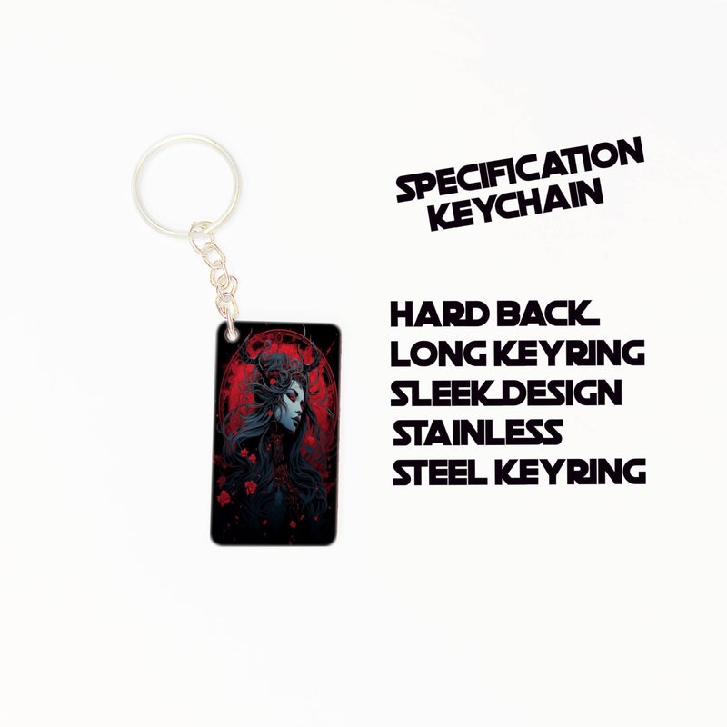 OUTFITQUE OUTFITQUE Premium (Pack of 2) Anime-312 Printed Long Keychain For Bike, Scooty, Car, MDF Keyholder - Image 2