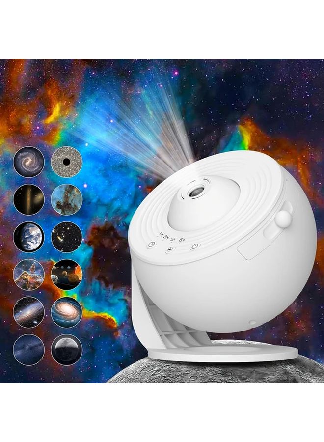White Starry Sky Galaxy Projector Aurora Light Show Filmstrip For Bedroom Party - Image 1
