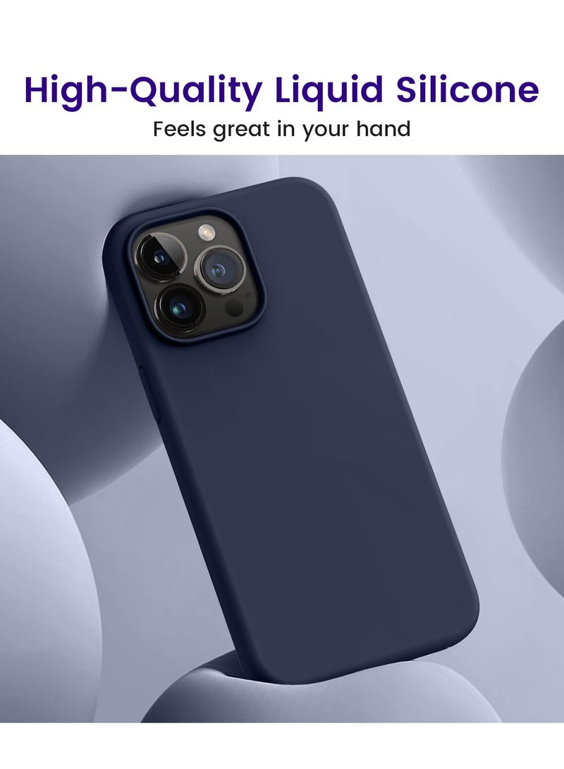 BORTONY iPhone 15 Pro Case Liquid Silicone 3 Layers Full Covered Soft Gel Rubber iPhone 15 Pro Cover Slim Phone Case with Anti-Scratch Microfiber Lining for Apple iPhone 15 Pro 6.1 Inch - Image 3