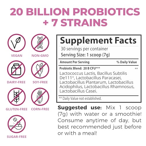 Teami Prebiotic and Probiotic Powder for Women Promotes Digestion Bloating Relief Belly Balance Gut Health Powder with 20 Billion Probiotics 7 strains Triple Berry Gut Love 30 Servings - Image 5