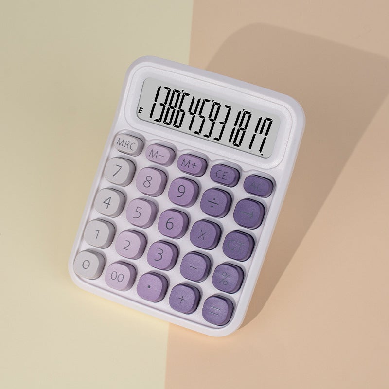 Color Mechanical Keyboard Calculator Dopamine Color High-Looking Internet Celebrity Office Computer Financial Special Calculator - Image 1