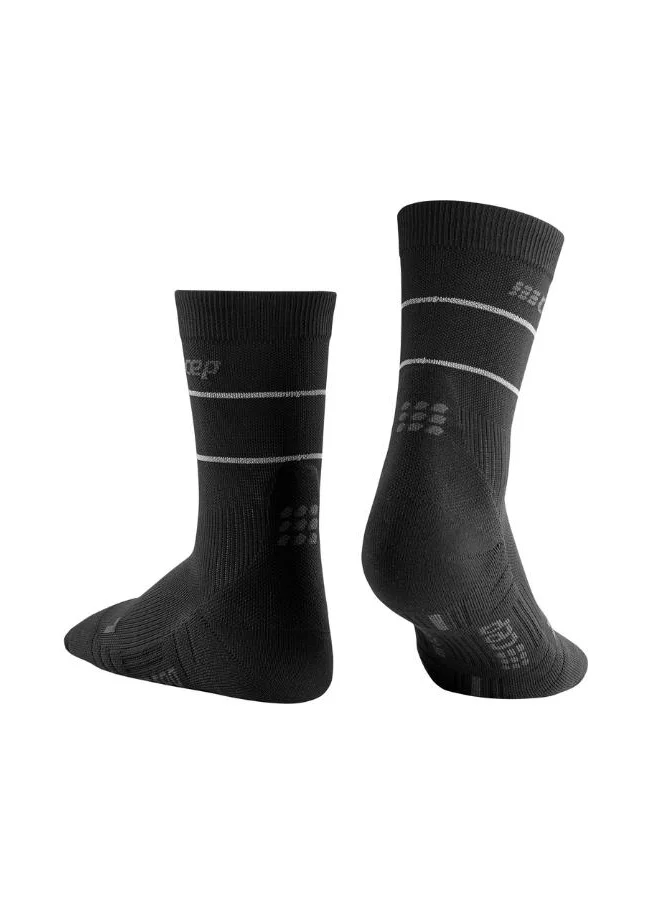 CEP CEP - Reflective Compression Socks Mid Cut Black Men