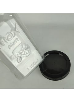 max plast Maxplast High Quality Plastic Storage Jar with Tight Seal Lid - 1400 ml - Black Lid  - Image 4