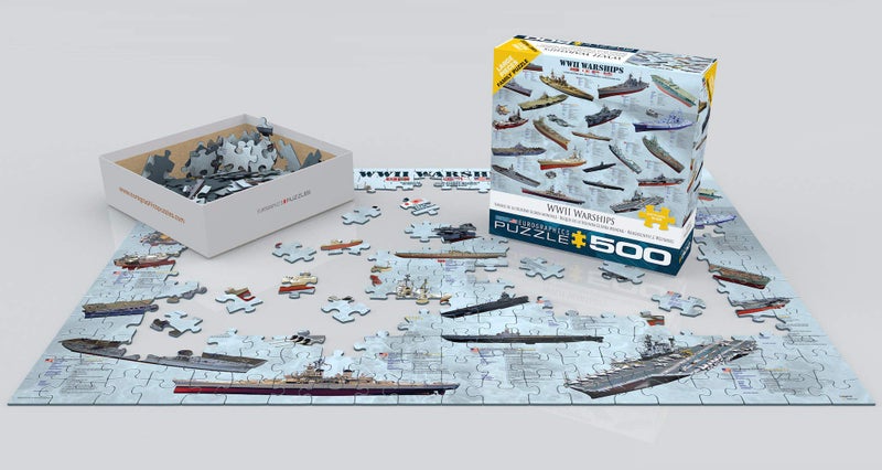 eurographics ألغاز السفن الحربية في الحرب العالمية الثانية، 500 قطعة - Image 3