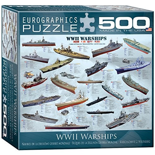 eurographics ألغاز السفن الحربية في الحرب العالمية الثانية، 500 قطعة - Image 1