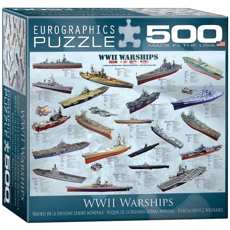 eurographics ألغاز السفن الحربية في الحرب العالمية الثانية، 500 قطعة - Image 5