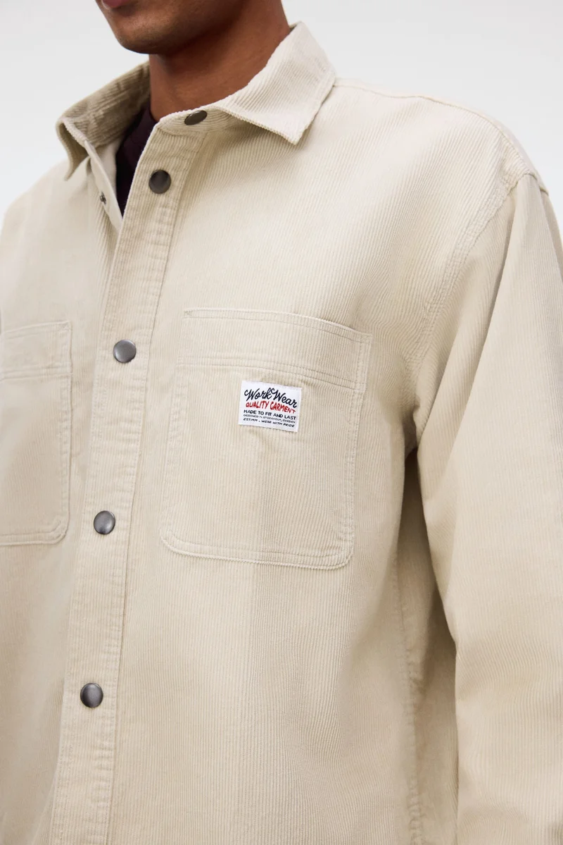 H&M Oversized cotton corduroy shirt