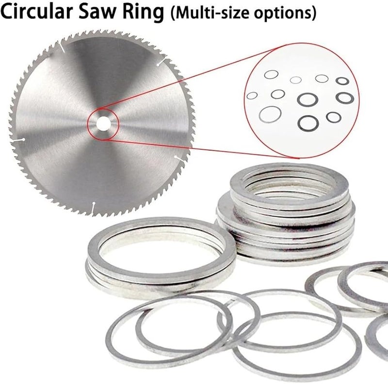 Circular Saw Blade Adapter Ring Kit 25 4 To 20mm Size Converter Metal Silver - Image 5