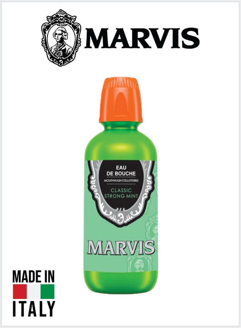 Marvis Classic Mint Mouthwash – Refreshing Classic Mint Formula for Complete Oral Hygiene 400ML - Image 1
