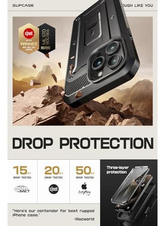 SupCase Unicorn Beetle Pro Case For Iphone 15 Pro Max 6.7" Built In Screen Protector And Kickstand And Belt Clip Heavy Duty Rugged Case Black - Image 2