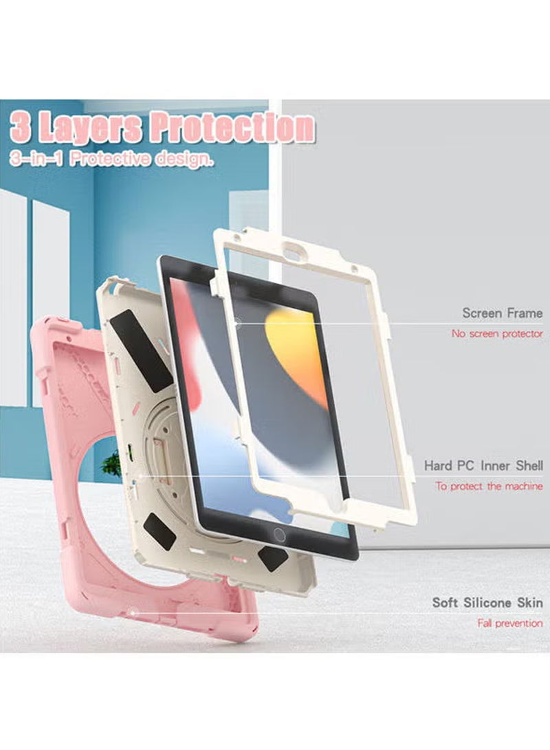 Arabest Heavy Duty Shockproof Rotatable Kickstand Protective Cover for 10.2 iPad 9th/8th/7th Gen - 2021/2020/2019 iPad Case - Image 4