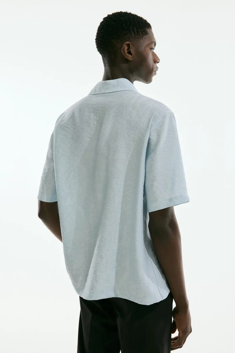 اتش اند ام Regular Fit Jacquard-weave resort shirt
