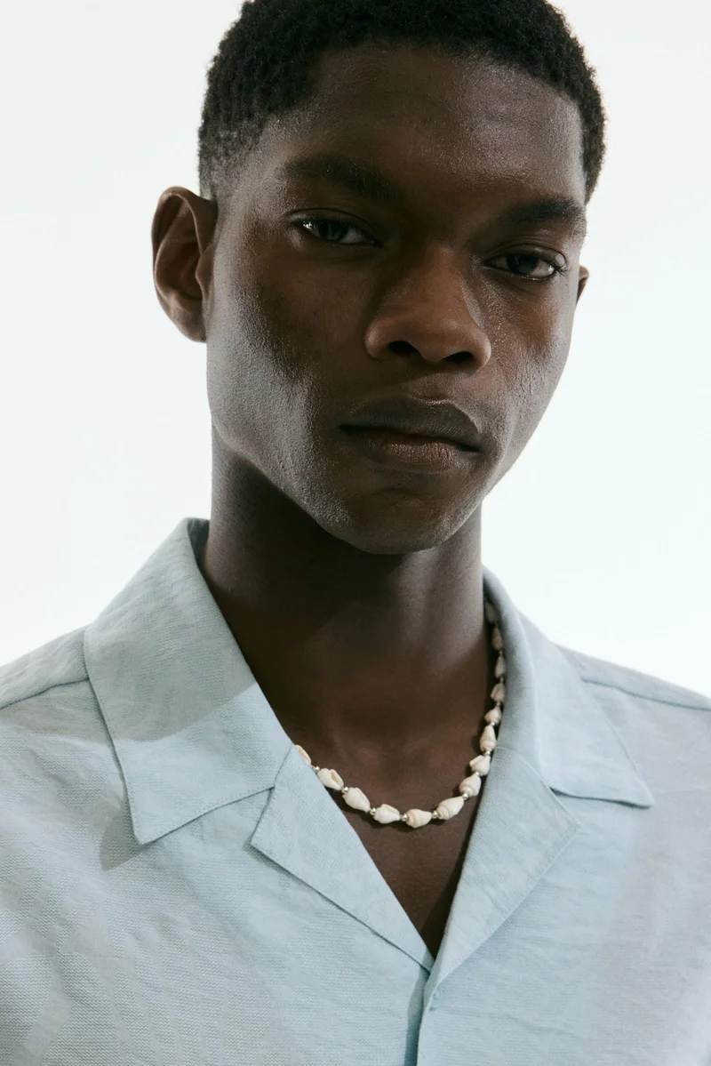 H&M Regular Fit Jacquard-weave resort shirt