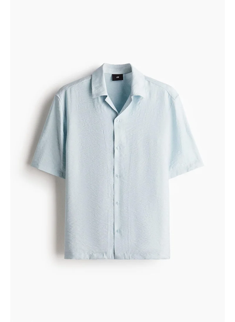 H&M Regular Fit Jacquard-weave resort shirt
