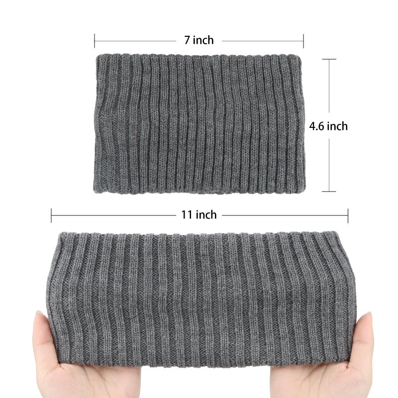 YISSION 5 Pcs Winter Headbands for Women Non Slip Wide Headbands Thick Knit Head bands White Khaki Brown Gray Black Headband Soft Ear Warmer Hairbands Hair Accessories for Women Girls - Image 2