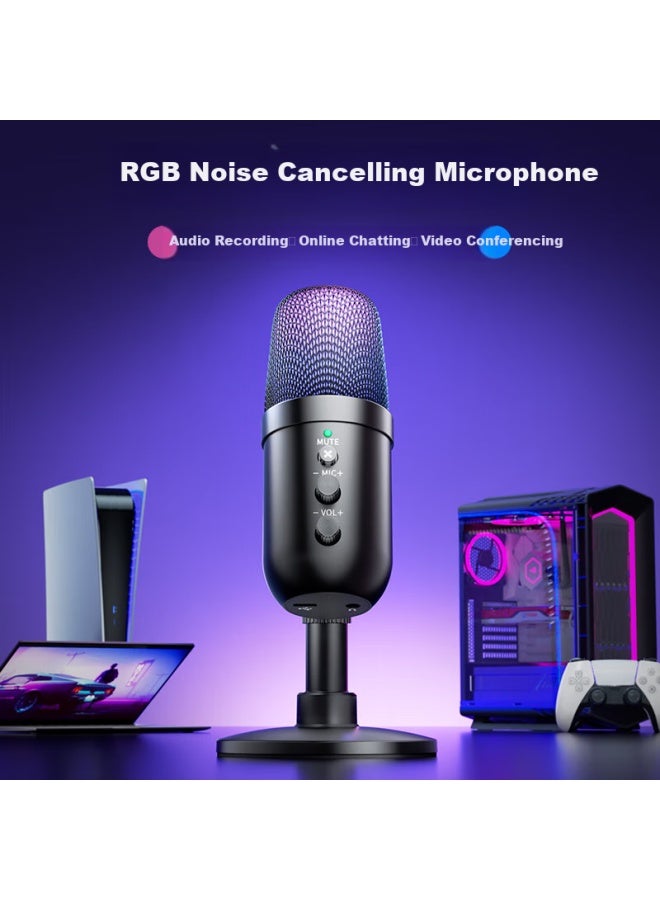The Good Shepherd Good Shepherd Computer Desktop Microphone For Gaming Usb Condenser Microphone, Professional Noise Reduction, Mobile Phone Karaoke, Voice Recording, Online Class Recording Equipment, Sound Pickup Microphone - Image 1