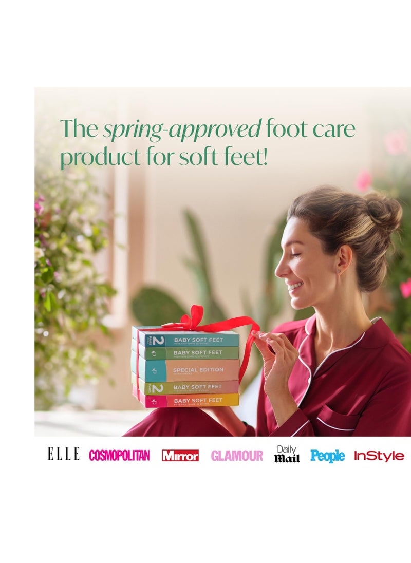 Plantifique - PLANTIFIQUE Foot Peeling Mask (2 Pairs) - Peeling Foot Mask Dermatologically Tested Repairs Heels & Removes Dry Dead Skin for Baby Soft Feet - Exfoliating Foot Peel Mask for Dry Cracked Feet (Peach) - Image 1