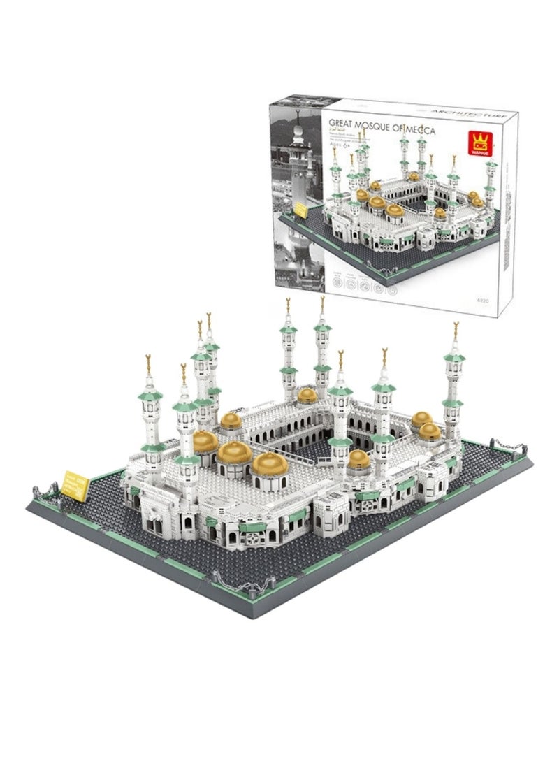 wange Masjid al-Haram Building Blocks Set - 2291 Pcs The Great Mosque of Mecca Islamic Muslim Educational Block Toys Gift for Kids  - Image 1