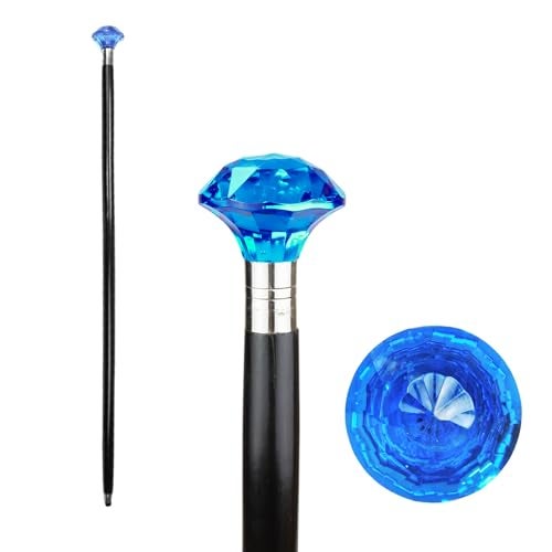 UD Victorian Walking Stick Cobalt Blue Cut Glass Cane - Image 1