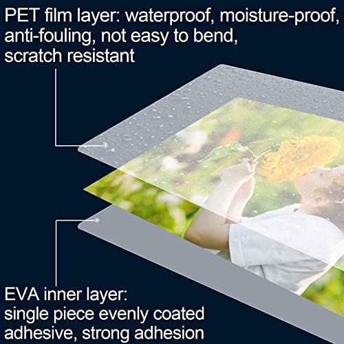 HERKKA 200 Pack Laminating Sheets, Holds 8.5 x 11 Inch Sheets, 5 Mil Clear Thermal Laminating Pouches 9 x 11.5 Inch Lamination Sheet Paper for Laminator, Round Corner Letter Size - Image 5