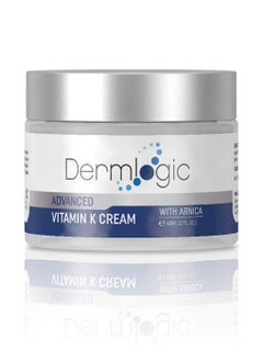 Dermlogic Vitamin K Cream- Moisturizing Bruise Healing Formula. Dark Spot Corrector for Bruising, Spider Veins & Broken Capillaries. Reduces Under Eye Dark Circles, Fine Lines, Puffiness, & Wrinkles with Arnica  - Image 1