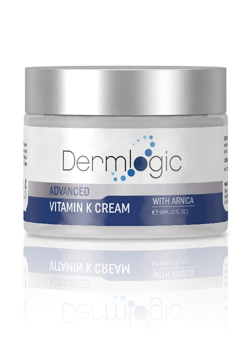 Dermlogic Vitamin K Cream- Moisturizing Bruise Healing Formula. Dark Spot Corrector for Bruising, Spider Veins & Broken Capillaries. Reduces Under Eye Dark Circles, Fine Lines, Puffiness, & Wrinkles with Arnica  - Image 1