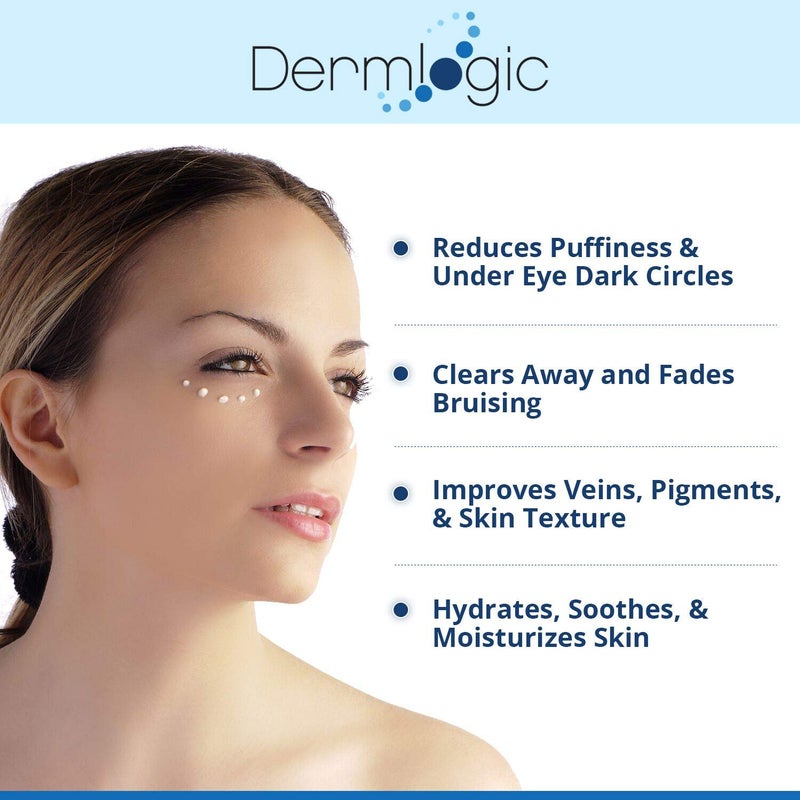 Dermlogic كريم فيتامين ك - تركيبة مرطبة لعلاج الكدمات. مصحح للبقع الداكنة للكدمات، الأوردة العنكبوتية والأوعية الدموية المكسورة. يقلل من الهالات السوداء تحت العين، الخطوط الدقيقة، الانتفاخ، والتجاعيد مع الأرنكا. - Image 5