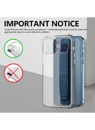 Phone Strap Grip Cell Phone Holder, Wrist Band Telescopic Phone Finger Strap Stand, Phone Case Accessories, Universal Finger Kickstand for Most Smartphone (Blue) - view 5