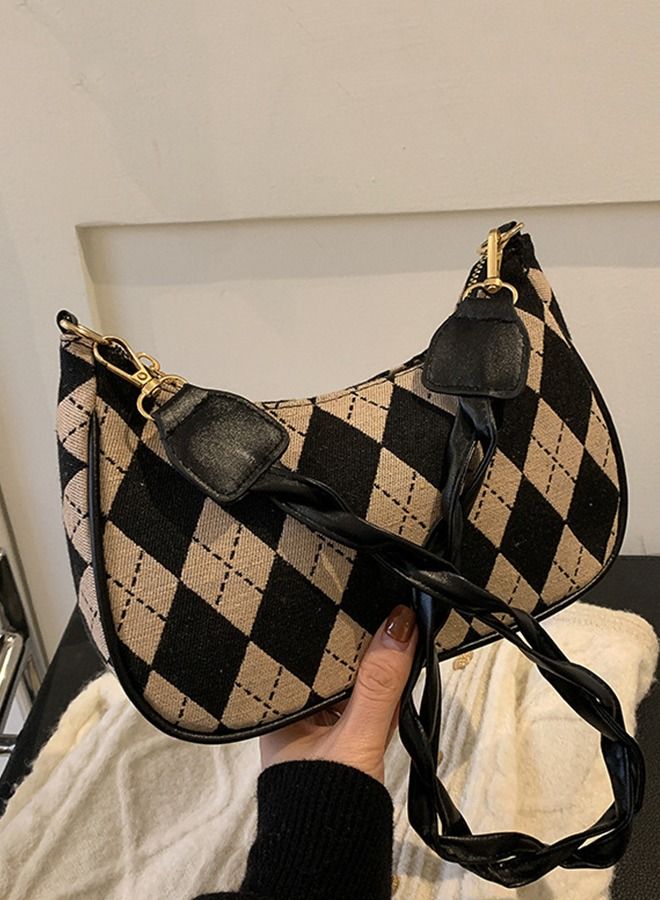 شاربدو إمرأة نمط قرع لون منقوشة شريط سرج كتف كتف كتف رسول حقيبة يد حمل حقيبة يد - Image 5