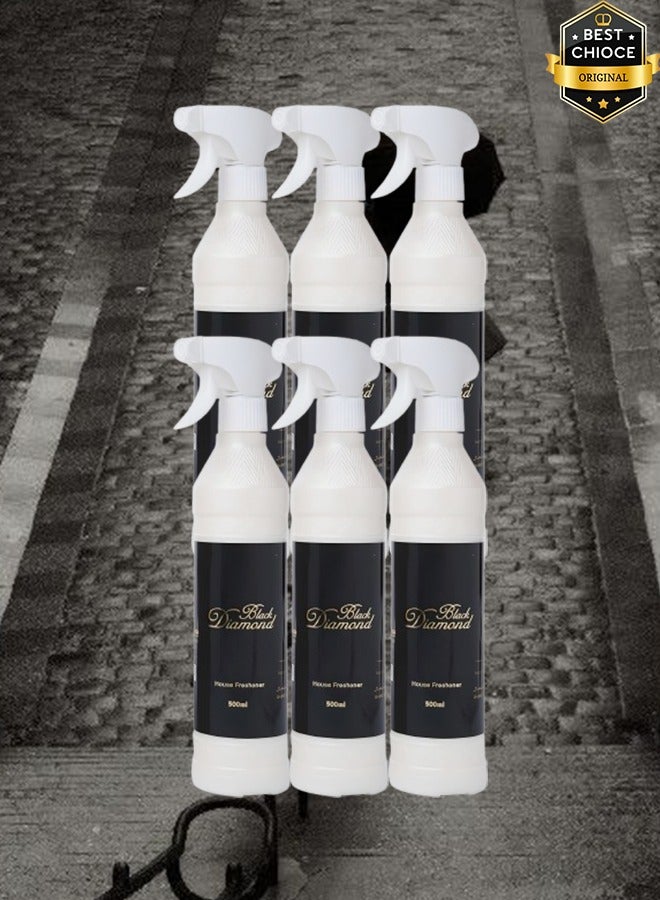 Banafa 6 Pieces Black Diamond Air Freshner 500ml - Image 1